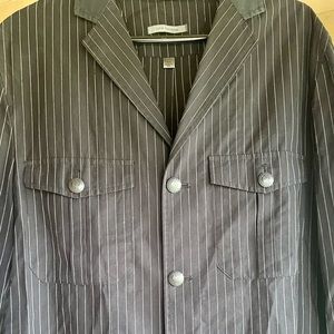 John Varvatos Black pinstripe jacket.